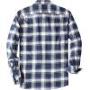 imageDubinik Flannel Shirt for Men Plaid Mens Button Down Long Sleeve Shirts Cotton CasualWhite Navy Blue
