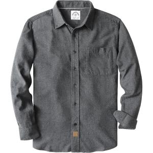 imageDubinik Flannel Shirt for Men Plaid Mens Button Down Long Sleeve Shirts Cotton CasualDark Grey
