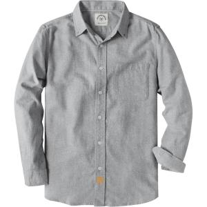 imageDubinik Flannel Shirt for Men Plaid Mens Button Down Long Sleeve Shirts Cotton CasualLight Grey