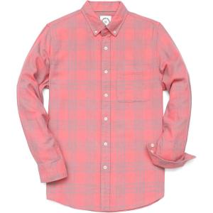 imageDubinik Flannel Shirt for Men Plaid Mens Button Down Long Sleeve Shirts Cotton CasualPink Grey