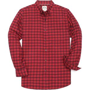 imageDubinik Flannel Shirt for Men Plaid Mens Button Down Long Sleeve Shirts Cotton CasualRed and Navy