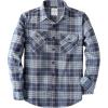 imageDubinik Flannel Shirt for Men 100 Cotton Mens Flannel Shirts Long Sleeve Plaid Soft Casual Button Down Shirt MenBlue Plaid