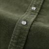 image:imageDubinik Corduroy Jacket Men 2 Pockets Casual Cotton Pearl Snap Western Work Shirts Vintage Long SleeveArmy Green