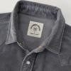 image:imageDubinik Corduroy Jacket Men 2 Pockets Casual Cotton Pearl Snap Western Work Shirts Vintage Long SleeveGray