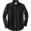image:imageDubinik Corduroy Jacket Men 2 Pockets Casual Cotton Pearl Snap Western Work Shirts Vintage Long SleeveBlack
