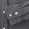 image:imageDubinik 10 oz Ultra Heavyweight Corduroy Pearl Snap Shirt Men Western Vintage Jacket Long Sleeve Casual Cotton 2 PocketsGray