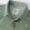 image:imageDubinik 10 oz Ultra Heavyweight Corduroy Pearl Snap Shirt Men Western Vintage Jacket Long Sleeve Casual Cotton 2 PocketsLight Green