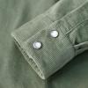 image:imageDubinik 10 oz Ultra Heavyweight Corduroy Pearl Snap Shirt Men Western Vintage Jacket Long Sleeve Casual Cotton 2 PocketsLight Green