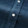 image:imageDubinik 10 oz Ultra Heavyweight Corduroy Pearl Snap Shirt Men Western Vintage Jacket Long Sleeve Casual Cotton 2 PocketsNavy Blue