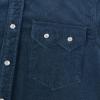image:imageDubinik 10 oz Ultra Heavyweight Corduroy Pearl Snap Shirt Men Western Vintage Jacket Long Sleeve Casual Cotton 2 PocketsNavy Blue