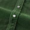 image:imageDubinik 10 oz Ultra Heavyweight Corduroy Pearl Snap Shirt Men Western Vintage Jacket Long Sleeve Casual Cotton 2 PocketsOlive Green