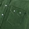 image:imageDubinik 10 oz Ultra Heavyweight Corduroy Pearl Snap Shirt Men Western Vintage Jacket Long Sleeve Casual Cotton 2 PocketsOlive Green