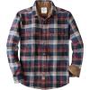 image:imageDubinik 13oz Ultra Heavyweight Mens Flannel Shirts Long Sleeve Casual Button Down Pocket Soft Warm Cotton ShirtRed Blue and White