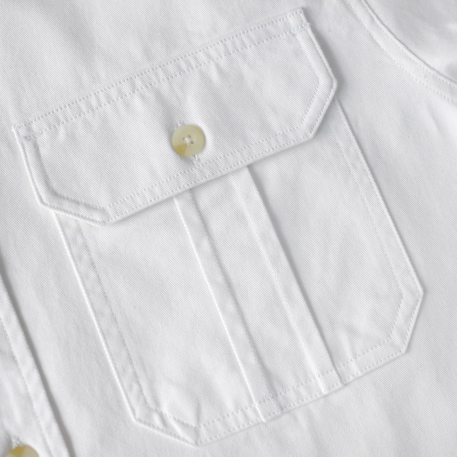 image:imageDubinik Mens Short Sleeve Button Down Shirts 2 Pocket Casual Vintage Cotton Button up Comfortable Western Heavyweight WorkWhite