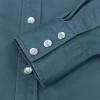 image:imageDubinik Long Sleeve Pearl Snap Shirts for Men Western Cowboy Shirt Casual Work Button Down with Pockets Comfortable FitBlue