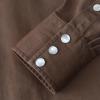 image:imageDubinik Long Sleeve Pearl Snap Shirts for Men Western Cowboy Shirt Casual Work Button Down with Pockets Comfortable FitBrown