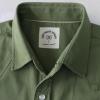 image:imageDubinik Long Sleeve Pearl Snap Shirts for Men Western Cowboy Shirt Casual Work Button Down with Pockets Comfortable FitLight Green