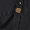 image:imageDubinik Mens Long Sleeve Button Down Shirt Casual Solid Work Shirts Two Pocket for Men AllCotton Regular Fit VintageBlack