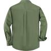 image:imageDubinik Mens Long Sleeve Button Down Shirt Casual Solid Work Shirts Two Pocket for Men AllCotton Regular Fit VintageLight Green