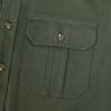 image:imageDubinik Mens Long Sleeve Button Down Shirt Casual Solid Work Shirts Two Pocket for Men AllCotton Regular Fit VintageMilitary Green