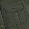image:imageDubinik Mens Short Sleeve Button Down Shirts 2 Pocket Casual Vintage Cotton Button up Comfortable Western Heavyweight WorkArmy Green