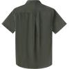 image:imageDubinik Mens Short Sleeve Button Down Shirts 2 Pocket Casual Vintage Cotton Button up Comfortable Western Heavyweight WorkArmy Green