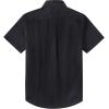 image:imageDubinik Mens Short Sleeve Button Down Shirts 2 Pocket Casual Vintage Cotton Button up Comfortable Western Heavyweight WorkBlack