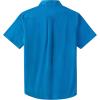 image:imageDubinik Mens Short Sleeve Button Down Shirts 2 Pocket Casual Vintage Cotton Button up Comfortable Western Heavyweight WorkBlue
