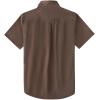 image:imageDubinik Mens Short Sleeve Button Down Shirts 2 Pocket Casual Vintage Cotton Button up Comfortable Western Heavyweight WorkBrown