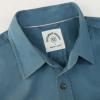 image:imageDubinik Mens Short Sleeve Button Down Shirts 2 Pocket Casual Vintage Cotton Button up Comfortable Western Heavyweight WorkGray Blue