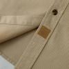 image:imageDubinik Mens Short Sleeve Button Down Shirts 2 Pocket Casual Vintage Cotton Button up Comfortable Western Heavyweight WorkKhaki
