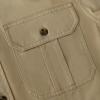 image:imageDubinik Mens Short Sleeve Button Down Shirts 2 Pocket Casual Vintage Cotton Button up Comfortable Western Heavyweight WorkKhaki
