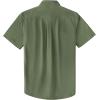 image:imageDubinik Mens Short Sleeve Button Down Shirts 2 Pocket Casual Vintage Cotton Button up Comfortable Western Heavyweight WorkSage Green