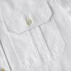 image:imageDubinik Mens Short Sleeve Button Down Shirts 2 Pocket Casual Vintage Cotton Button up Comfortable Western Heavyweight WorkWhite