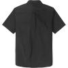 image:imageDubinik Mens Short Sleeve Button Down Shirts 2 Pocket Work Casual Vintage Cotton with StretchBlack