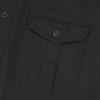 image:imageDubinik Mens Short Sleeve Button Down Shirts 2 Pocket Work Casual Vintage Cotton with StretchBlack
