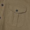 image:imageDubinik Mens Short Sleeve Button Down Shirts 2 Pocket Work Casual Vintage Cotton with StretchDark Khaki