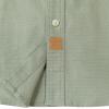 image:imageDubinik Mens Short Sleeve Button Down Shirts 2 Pocket Work Casual Vintage Cotton with StretchLight Green