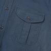 image:imageDubinik Mens Short Sleeve Button Down Shirts 2 Pocket Work Casual Vintage Cotton with StretchNavy Blue