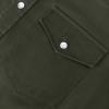 image:imageDubinik Pearl Snap Western Shirt for Men Short Sleeve Durable Cotton Cowboy Work ShirtArmy Green