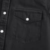 image:imageDubinik Pearl Snap Western Shirt for Men Short Sleeve Durable Cotton Cowboy Work ShirtBlack
