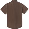 image:imageDubinik Pearl Snap Western Shirt for Men Short Sleeve Durable Cotton Cowboy Work ShirtBrown