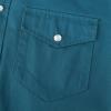 image:imageDubinik Pearl Snap Western Shirt for Men Short Sleeve Durable Cotton Cowboy Work ShirtNavy Blue