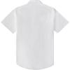 image:imageDubinik Pearl Snap Western Shirt for Men Short Sleeve Durable Cotton Cowboy Work ShirtWhite