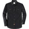 image:imageDubinik Mens Long Sleeve Button Down Shirt Casual Solid Work Shirts Two Pocket for Men AllCotton Regular Fit VintageBlack