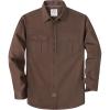 image:imageDubinik Mens Long Sleeve Button Down Shirt Casual Solid Work Shirts Two Pocket for Men AllCotton Regular Fit VintageBrown
