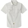 image:imageDubinik Mens Short Sleeve Button Down Shirts 2 Pocket Casual Vintage Cotton Button up Comfortable Western Heavyweight WorkBeige