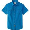 image:imageDubinik Mens Short Sleeve Button Down Shirts 2 Pocket Casual Vintage Cotton Button up Comfortable Western Heavyweight WorkBlue