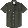 image:imageDubinik Pearl Snap Western Shirt for Men Short Sleeve Durable Cotton Cowboy Work ShirtArmy Green
