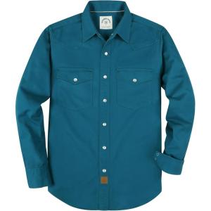 image:imageDubinik Long Sleeve Pearl Snap Shirts for Men Western Cowboy Shirt Casual Work Button Down with Pockets Comfortable FitNavy Blue
